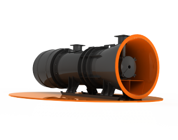 Mine local ventilation axial counter-rotation fans ВМЭВО-ВВ